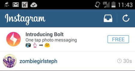 Instagram filtra la existencia de Bolt, su próxima aplicación