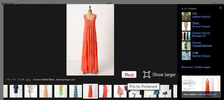 Bing integra la función "compartir en Pinterest" en las búsquedas de imágenes