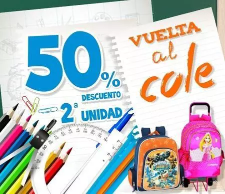 Ahorra en la vuelta al cole: 50 % de descuento en la segunda unidad en Juguetilandia