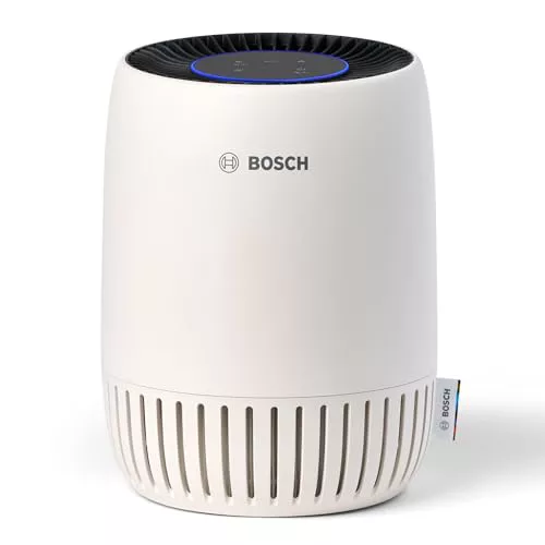 Bosch Air 1000 Purificador de Aire - Elimina contaminantes, incluye filtro de aire y modo silencioso (< 25 dB(A)) - para superficies de hasta 23 m² - con modo automático - CADR: 100 m³/h