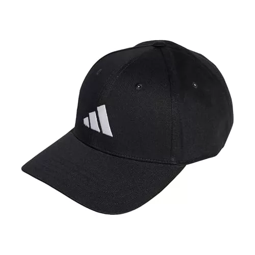 adidas Unisex Adulto Baseball Cotton New Logo Hat, Black/White, M-L