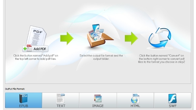 Free PDF Converter convierte PDF a EPUB
