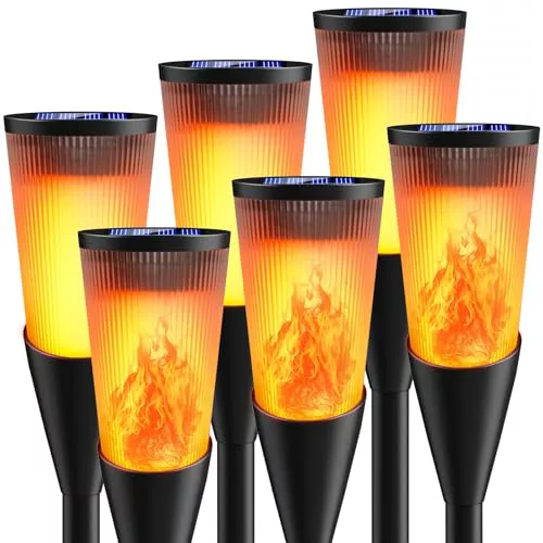 FIFlying Luces Solares Exterior, 6 Piezas IP65 Impermeable