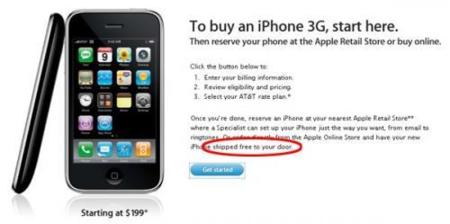El iPhone 3G se vende online