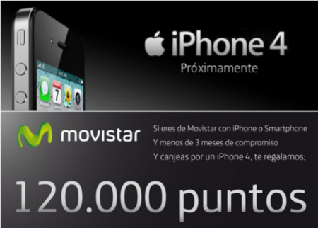 Primeras noticias del renove del iPhone 4 con Movistar