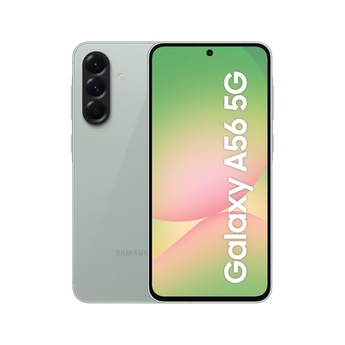 Samsung Galaxy A56 5G 256GB, Teléfono Móvil, 8GB RAM, 50MP Cámara, Oliva, Garantía del Fabricante 3 Años + 1 Año Extra