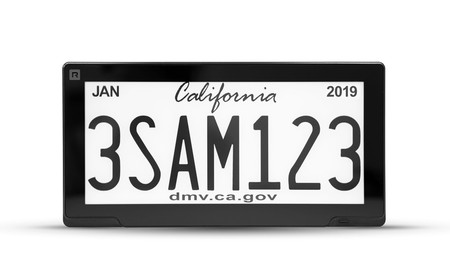 ¡Las placas digitales ya están aquí! California será el primer lugar donde se utilicen