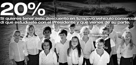 Si quieres un buen descuento di que vas de parte del presidente