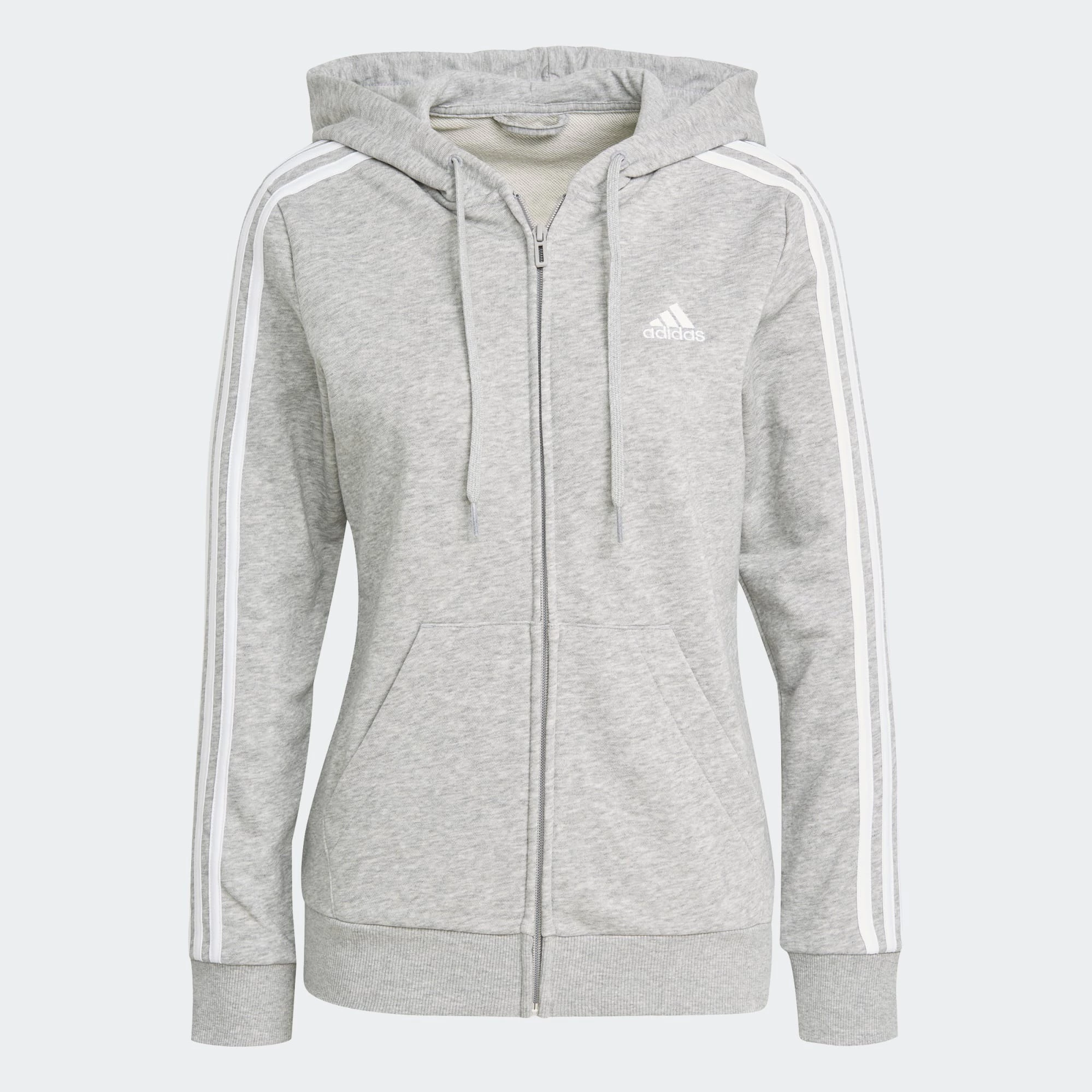 Chaqueta con capucha Essentials French Terry 3 bandas
