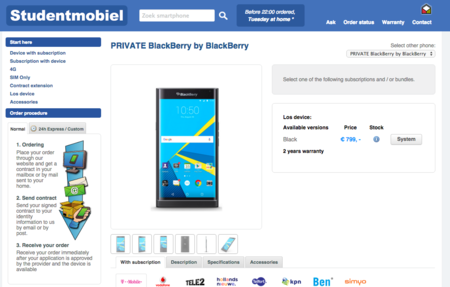 ¿799 euros por la BlackBerry Priv en Europa? Ese parece que será su precio