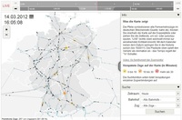 Mapa en vivo de los retrasos de los trenes alemanes 