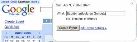 Google Calendar ya esta disponible
