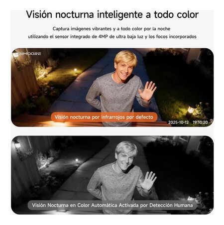 Camara Vigilancia Wifi 4mp Bateria Exterior Sin Cables Mx