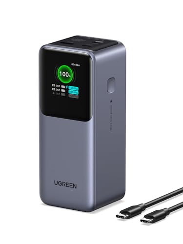 UGREEN 20000mAh 130W Nexode Pantalla Inteligente TFT