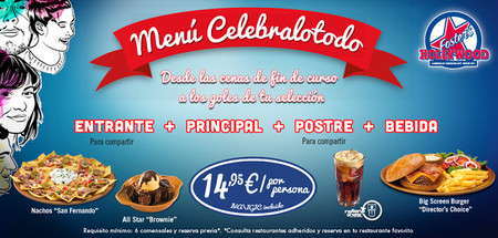 'Celébralo todo', promoción para grupos en Foster’s Hollywood hasta el 14 de julio