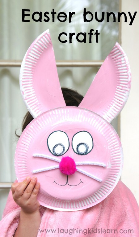 Easter Bunny Rabbit Craft Using Paper Plates