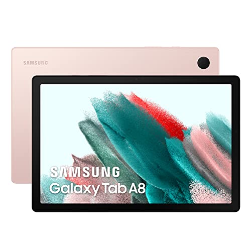 Samsung Galaxy Tab A8 - Tablet de 10.5” (4GB RAM, 128GB Almacenamiento, Wifi, Android 12) Rosa - Versión española
