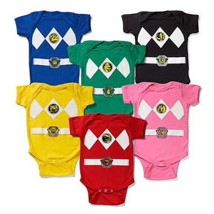 Retrocede a los 80's con estos bodies para bebé de los Power Rangers