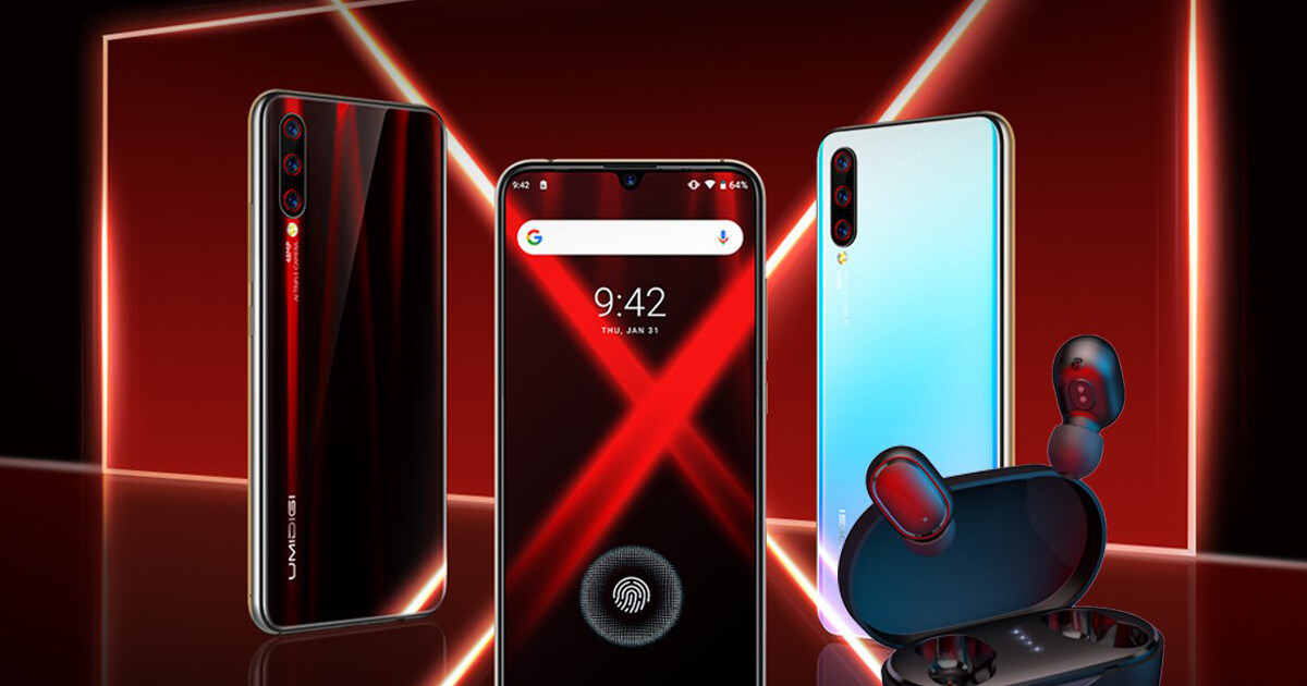 スマートフォン本体 UMIDIGI X Breathing Crystal + UPODS UMIDIGI X Breathing Crystal + UPODS