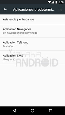 Aplicaciones predeterminadas