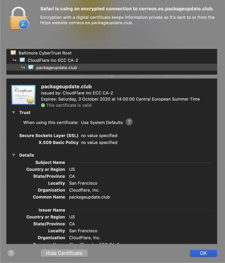 SSL郵便局証明書
