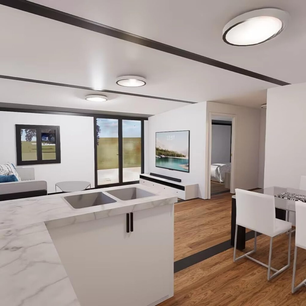 Esta casa prefabricada de lujo y con porche está disponible en Amazon por poco más de 10.000 euros 