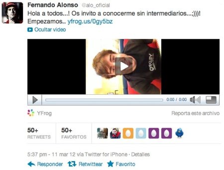Fernando Alonso hace su aparición en Twitter