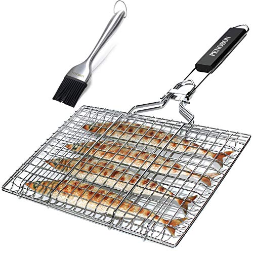 Canasta de asado para pescado y verduras