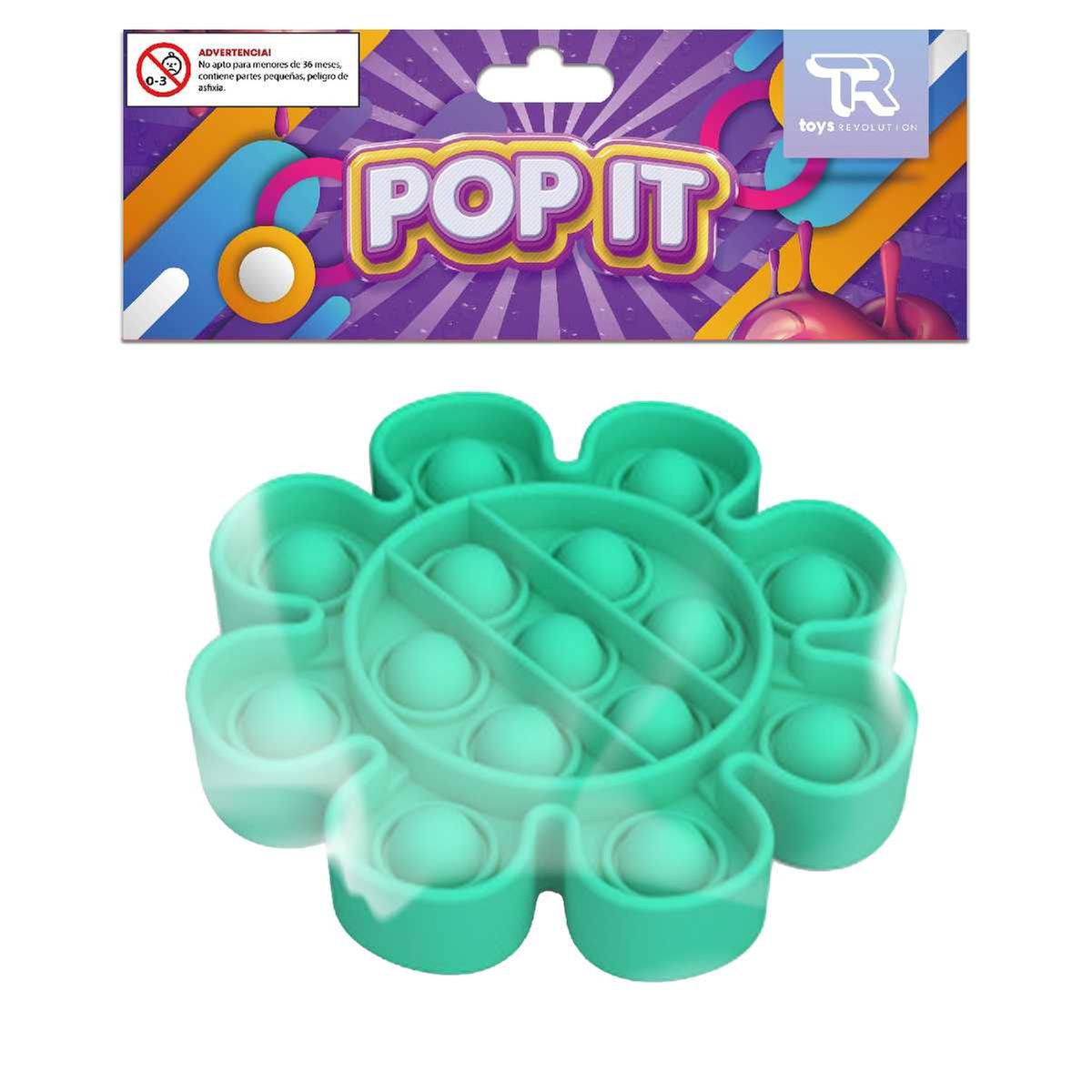 Pop It - Juguete sensorial flor (varios colores), un juguete sensorial con forma de flor ideal para combatir el estrés al empujar y sacar burbujas.