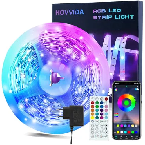HOVVIDA Tira LED 10M, 30 LED/Metro, 1x10M, 24V RGB Luces LED