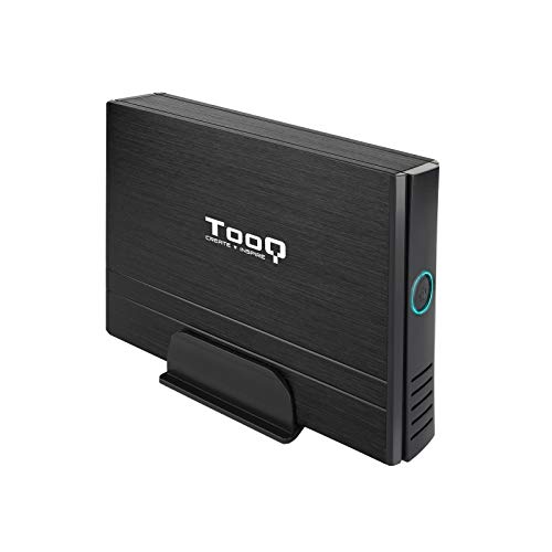 Tooq TQE-3520B - Enclosure for 3.5 HDD Hard Drives"(IDE, SATA I/II/III, USB 2.0), Aluminum with plastic support, LED indicator, Black, 350 g.