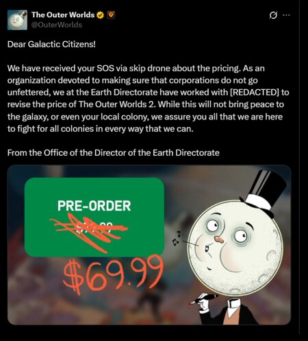 Outer Worlds 2 Reembolsos 70 Dolares