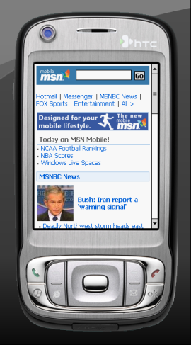 MSN Mobile ya incorpora publicidad