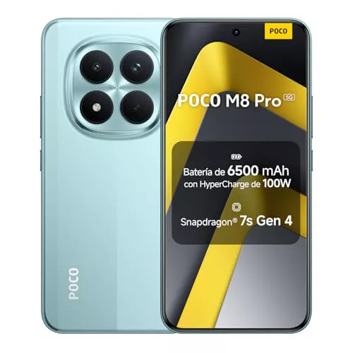 XIAOMI POCO M8 Pro 5G Smartphone de 8+256GB Verde Pantalla de 6,83" 1.5K
