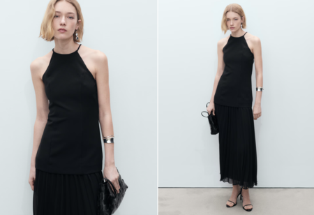 vestido negro de fiesta de Mango