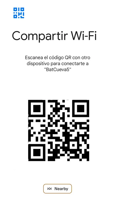 Código QR generado desde Android