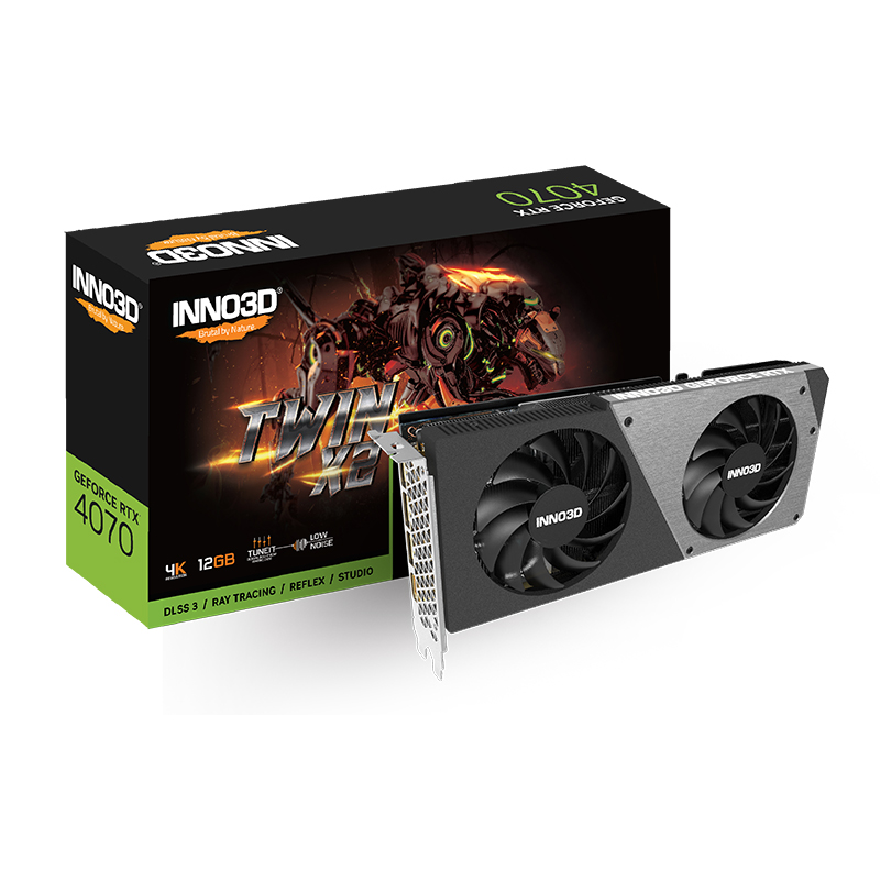 Inno3D GeForce RTX 4070 X2 Twin 12GB GDDR6X DLSS3 - Tarjeta Gráfica