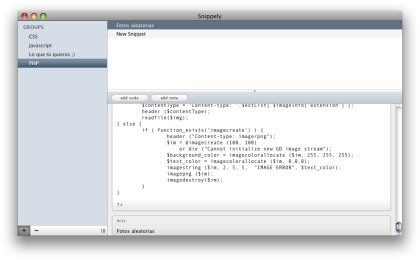 Snippely, crear tu registro de snippets de forma ordenada