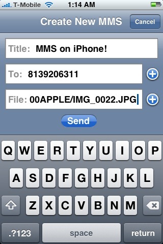 Envía MMS desde el iPhone