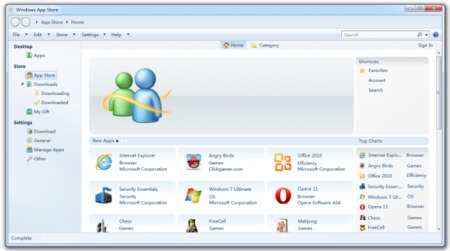 Rumor: captura de pantalla de la posible tienda de aplicaciones de Windows 8