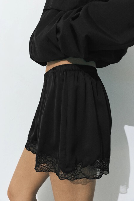 Shorts Encaje Pantalon Corto Tendencia Verano 2026 Elegante Bonita