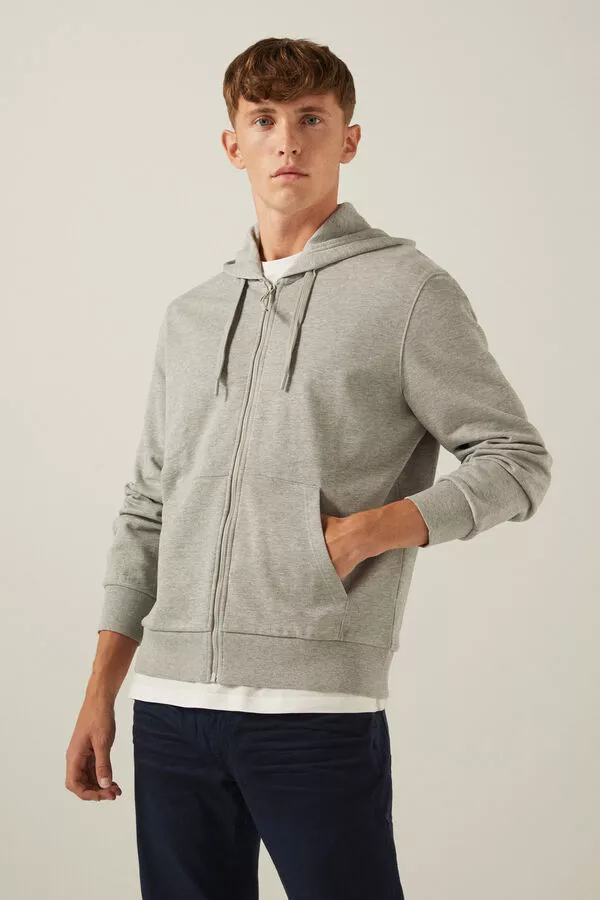 Sudadera básica abierta