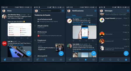 Twitter para Android se pasa a la barra de navegación inferior y pierde arrastrar para cambiar de sección