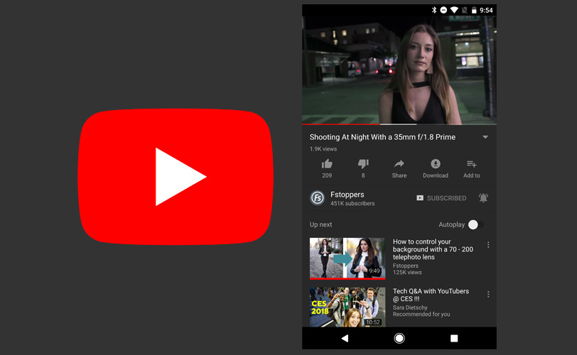 YouTube para Android a punto de recibir su tema oscuro, modo incógnito y más