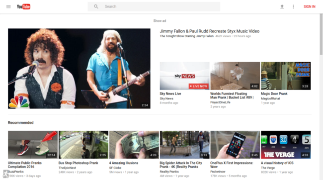 Material Design Youtube