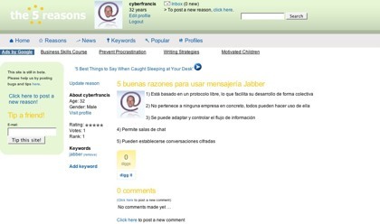 the5reasons, compartiendo las razones de cada tema que queramos