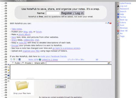 NotePub, un lugar online para nuestras notas