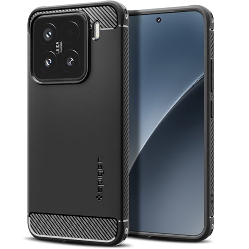 Spigen Funda Rugged Armor Compatible con Xiaomi 15 - Negro Mate