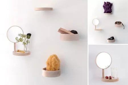 Balcon, accesorios colgantes y minimalistas para el baño