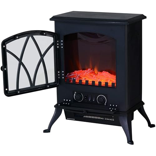 HOMCOM Chimenea Eléctrica 1000W/2000W 